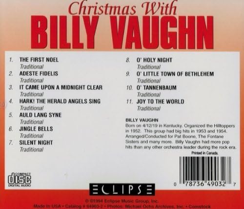 Christmas With [Audio CD] Vaughn, Billy