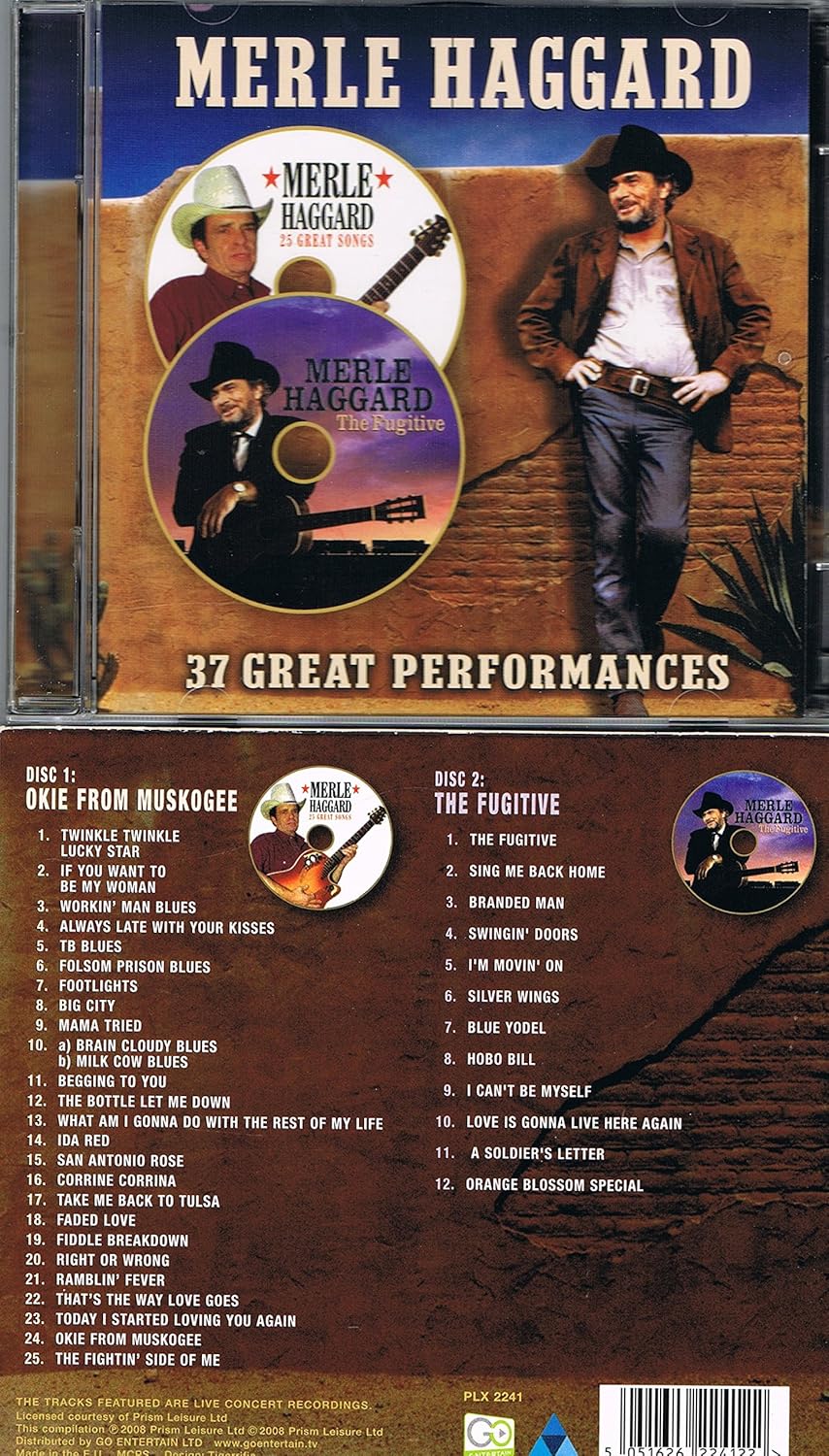 37 Great Performances of Merle Haggard, 2CD (LIVE CONCERT RECORDINGS) [Audio CD]