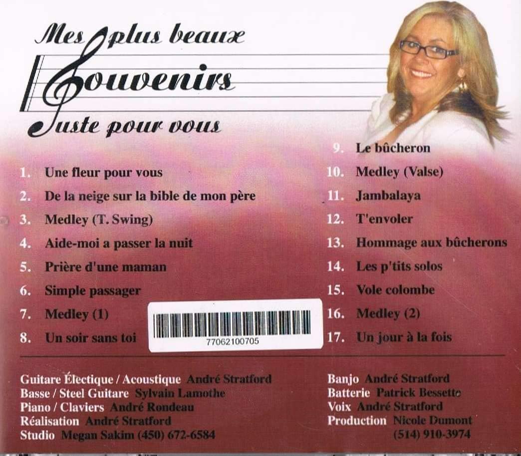 Nicole Dumont / Mes Plus Beaux Souvenirs Juste Pour Vous [Audio CD] Nicole Dumont