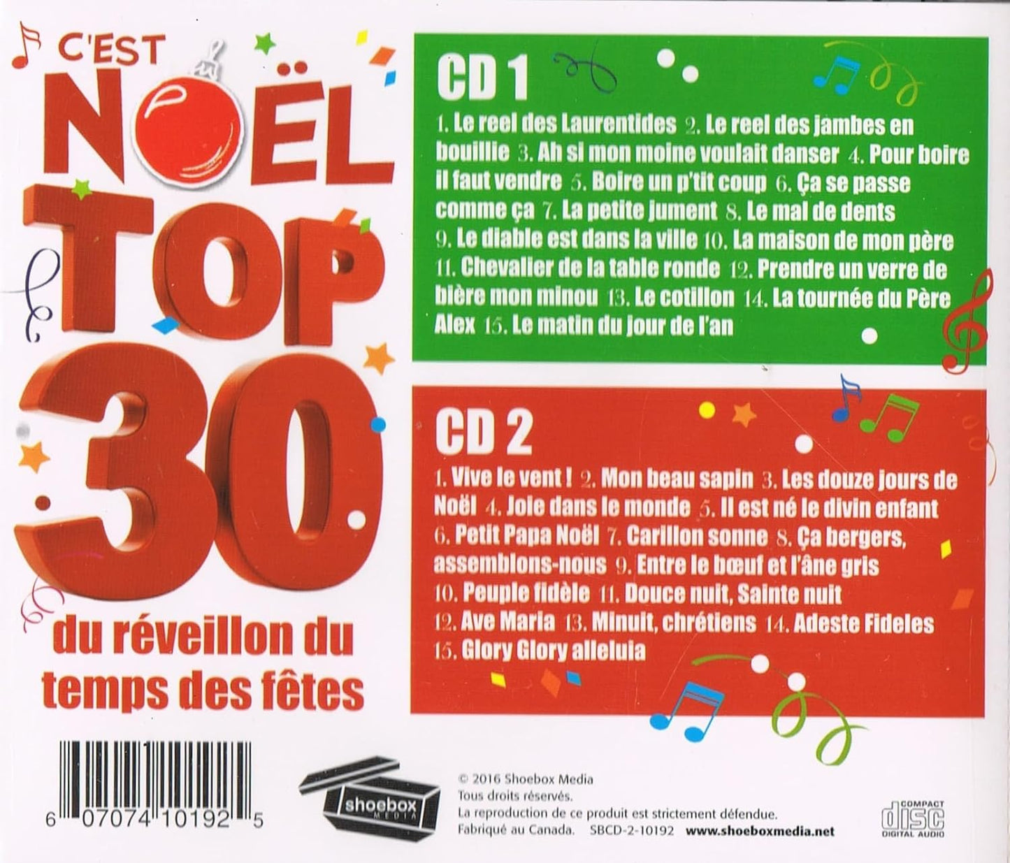 C'est Noel Top 30 du Reveillon du Temps des Fetes (2CD) [Audio CD] Artistes Varies