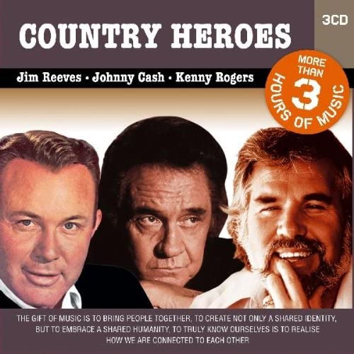 Country Heroes/ Over 75 Country Hits/ 3 Disc - Jim Reeves/ Johnny Cash/ Kenny Rogers [Audio CD] Jim Reeves/ Johnny Cash/ Kenny Rogers