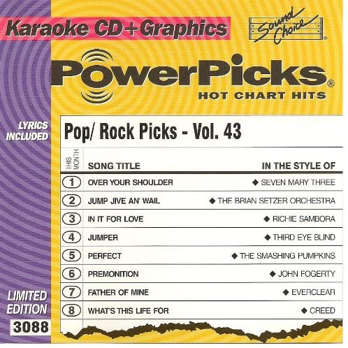 POWER PICKS HOT CHART HITS - POP/ROCK VOL. 43 (Karaoke CD+G) [Audio CD] Version Made Popular By: Seven Mary Three/ Brian Setzer/ Richie Sambora/ Third Eye Blind/ Smashing Pumpkins/ John Fogerty/ Everclear/ Creed/