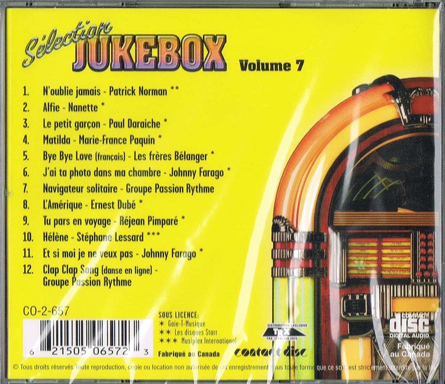 SELECTION JUKEBOX Vol. 7 [Audio CD] Artistes Variés