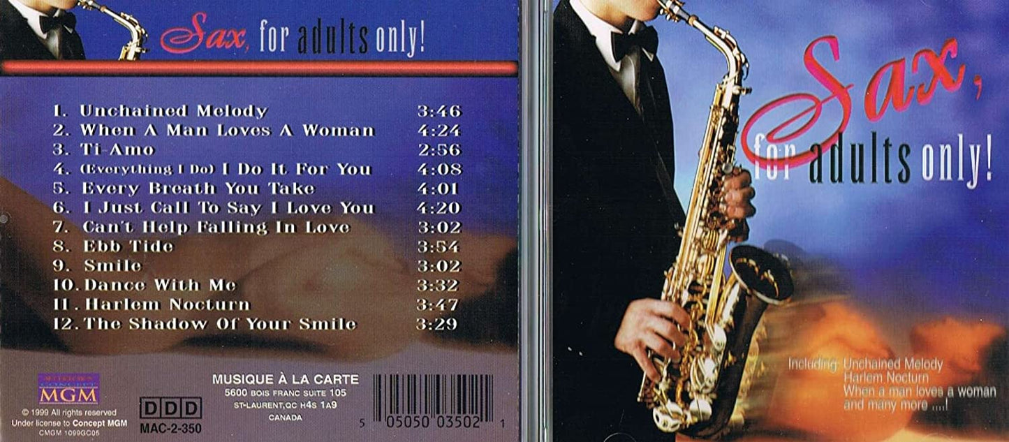 Sax for Adult Only [Audio CD] Beaudet/ Richard