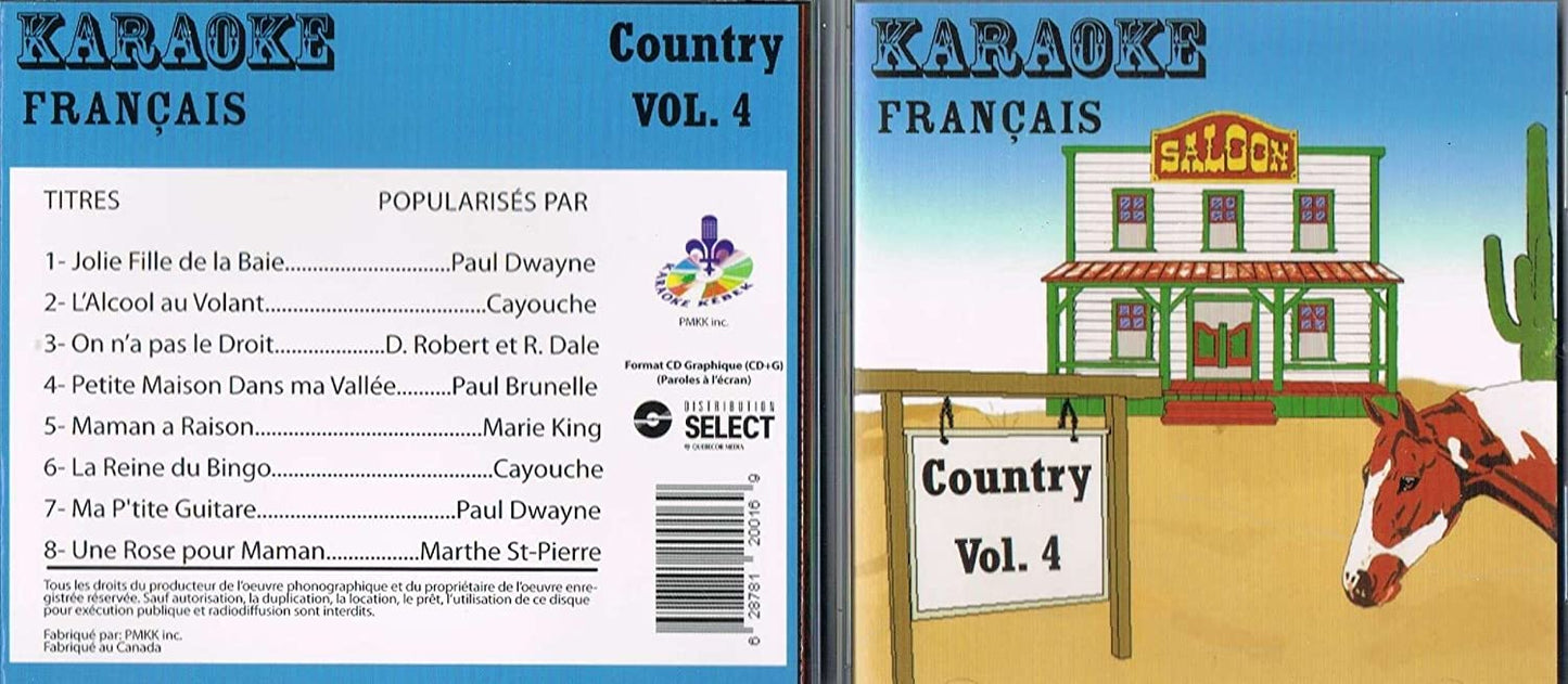 Karaoke Country Francais  Vol. 4 [Audio CD] Varies Karaoke