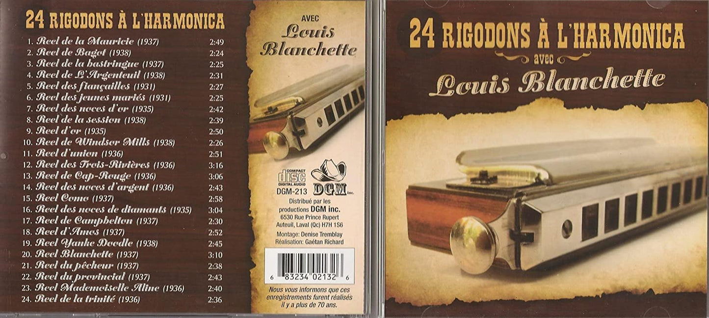 24 RIGODONS À L'HARMONICA AVEC LOUIS BLANCHETTE [Audio CD] Louis Blanchette