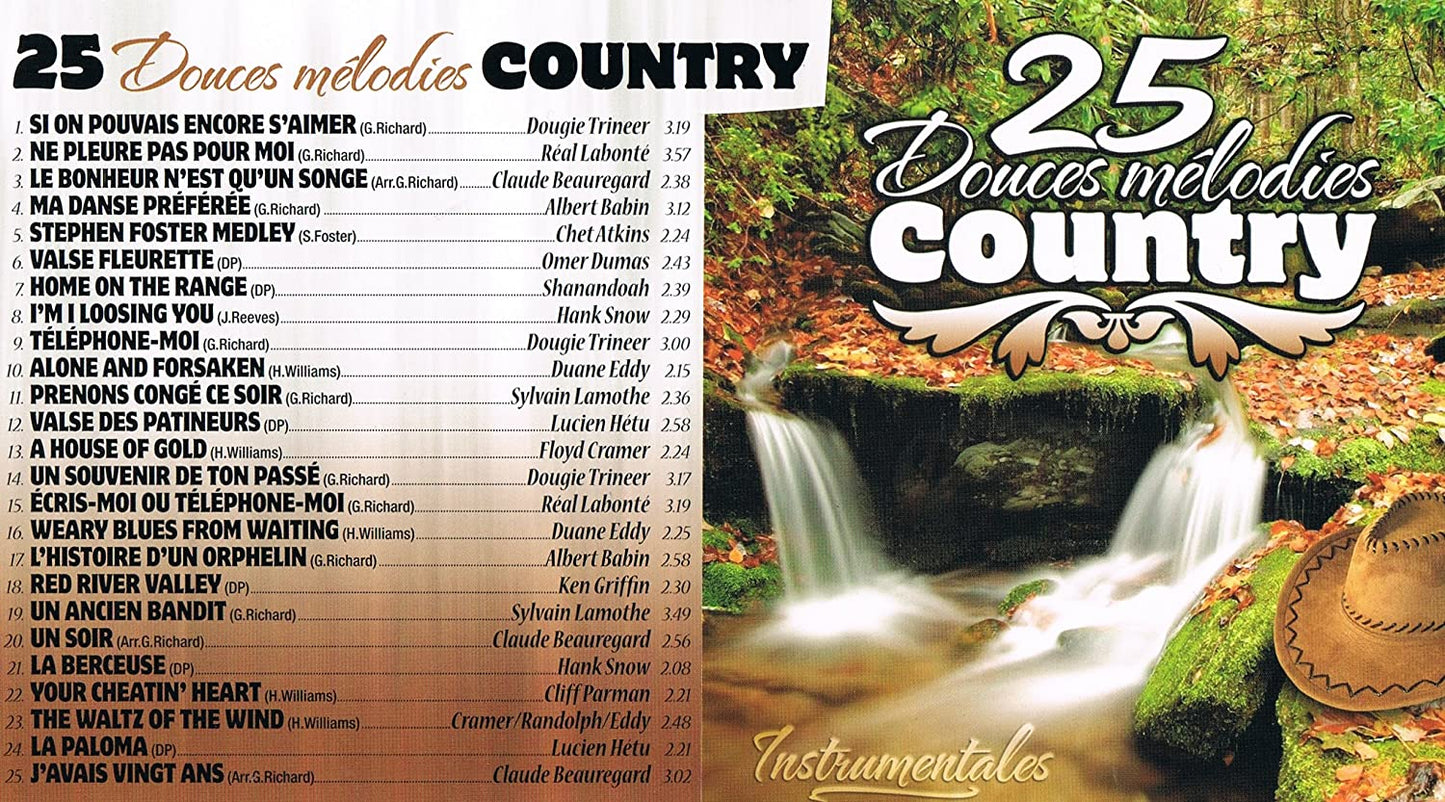 25 Douces Mélodies Country - Instrumentales (DGM PRODUCTION) [Audio CD] Artistes Variés