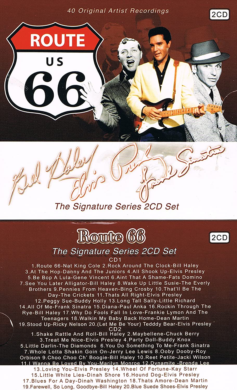 ROUTE 66 - 40 Original Artists Recordings (Signature Series 2CD Set) [Audio CD] Various Artists