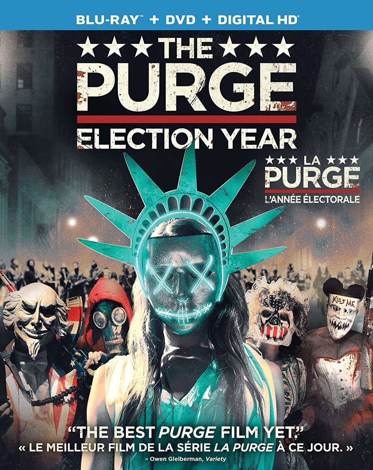 The Purge: Election Year (Blu-ray + DVD + Digital HD) Languages & Subtitles: English/ French & Spanish) [DVD]