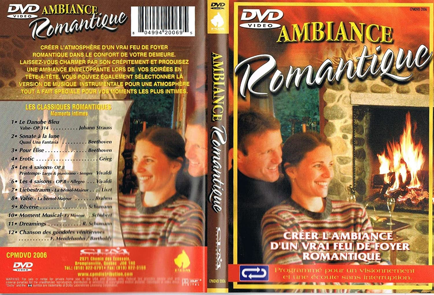 Ambiance Romantique (Créer L'ambiance d'un Vrai Feu de Foyer Romantique) [DVD]