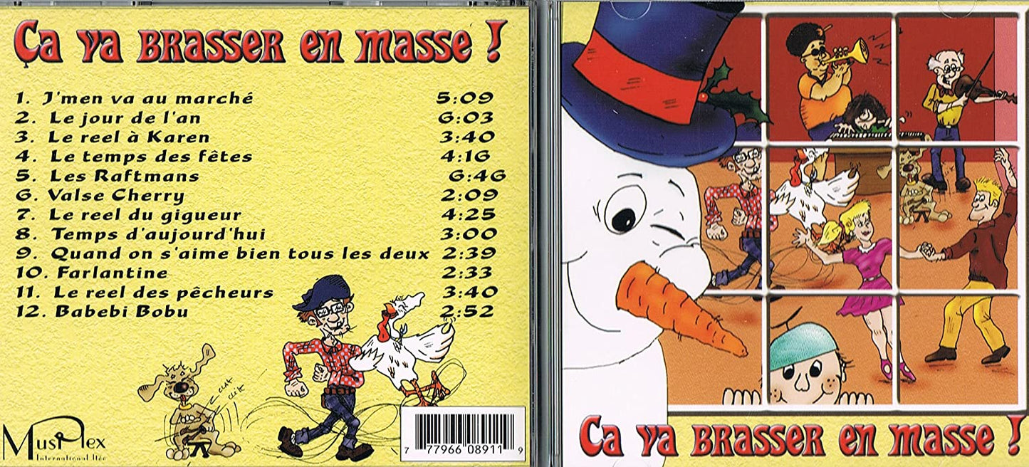 CA VA BRASSER EN MASSE - 12 Chansons Folklorique au Dance Beat. (Folklore) [Audio CD] Artistes Variés