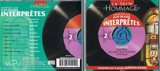 LA SÉRIE HOMMAGE - HOMMAGE AUX PLUS GRANDS INTERPRÈTES/ Vol. 2 [Audio CD] Interprétées par Génération V.I.P.