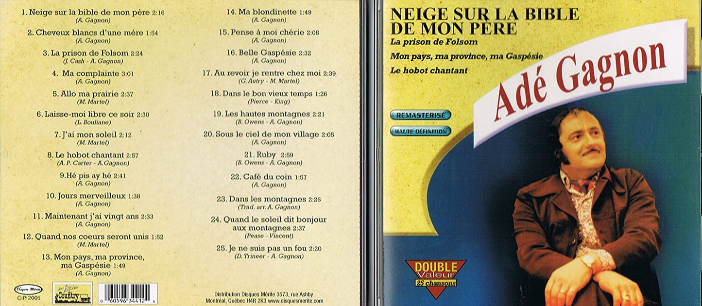 Neige Sur La Bible De Mon Pere [Audio CD] Gagnon/ Ade