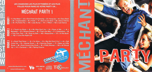 Mechant Party 3 DISC/ 36 Party Songs/ Les chansons les plus rythmées et les plus folles pour faire de votre party un....MECHANT PARTY! [Audio CD] Mechant Party Band  (cover) NOT ORIGINAL ARTISTS