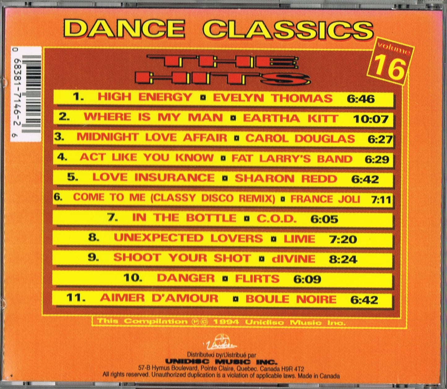 Dance Classics Hits 16 [Audio CD] Various Artists